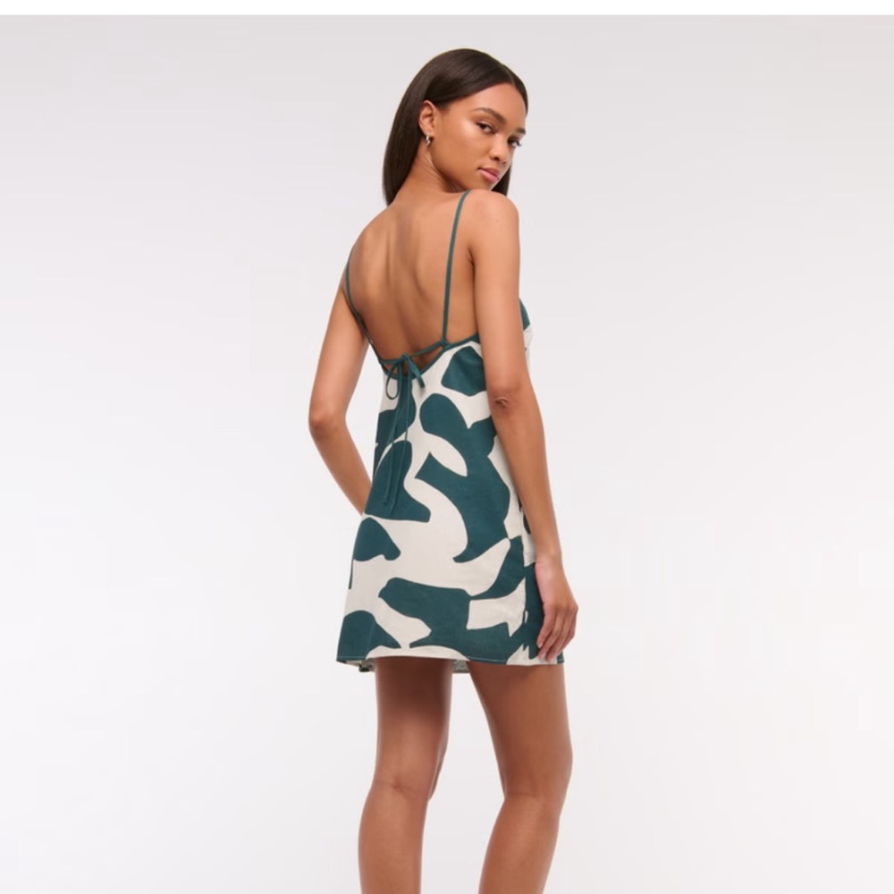 Abercrombie & Fitch Green and White Mini Dress